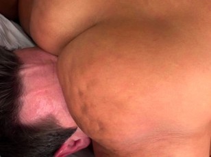 Latina ass licking in bedroom