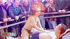 Hot and wild threesome at an erotic convention